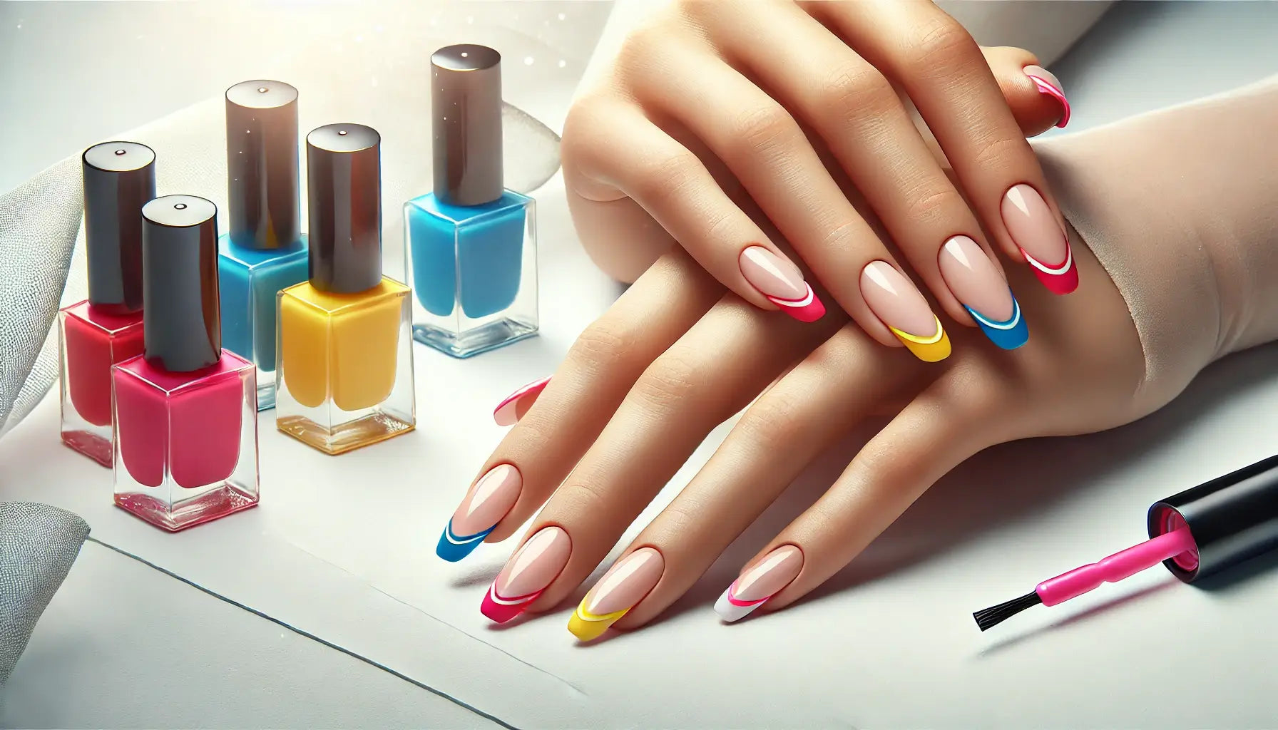 Brighten Your Manicure With Coloured French Tips