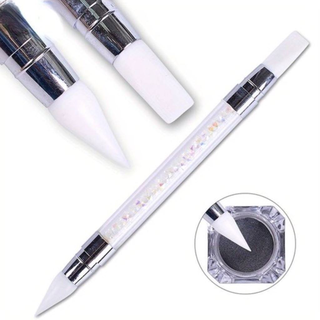 2 Way Silicone Nail Art Pen (White)