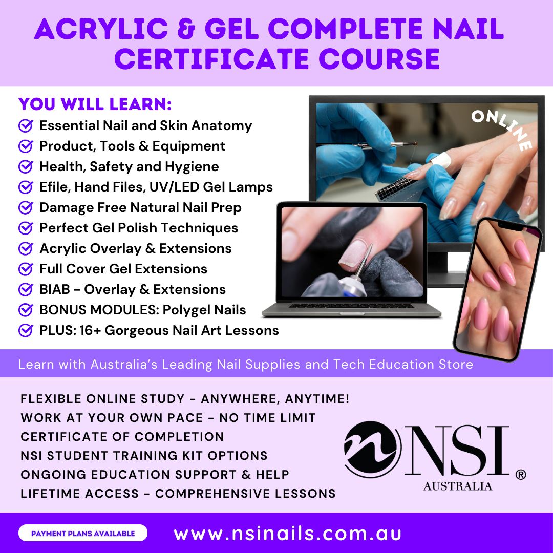 Acrylic, BIAB, Gel X Full Nail Technician Certificate Course