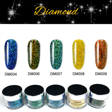 Acrylic Nail Powders ~ Diamond CollectionCollection 30g (DM004+DM006+DM007+DM008+DM009)