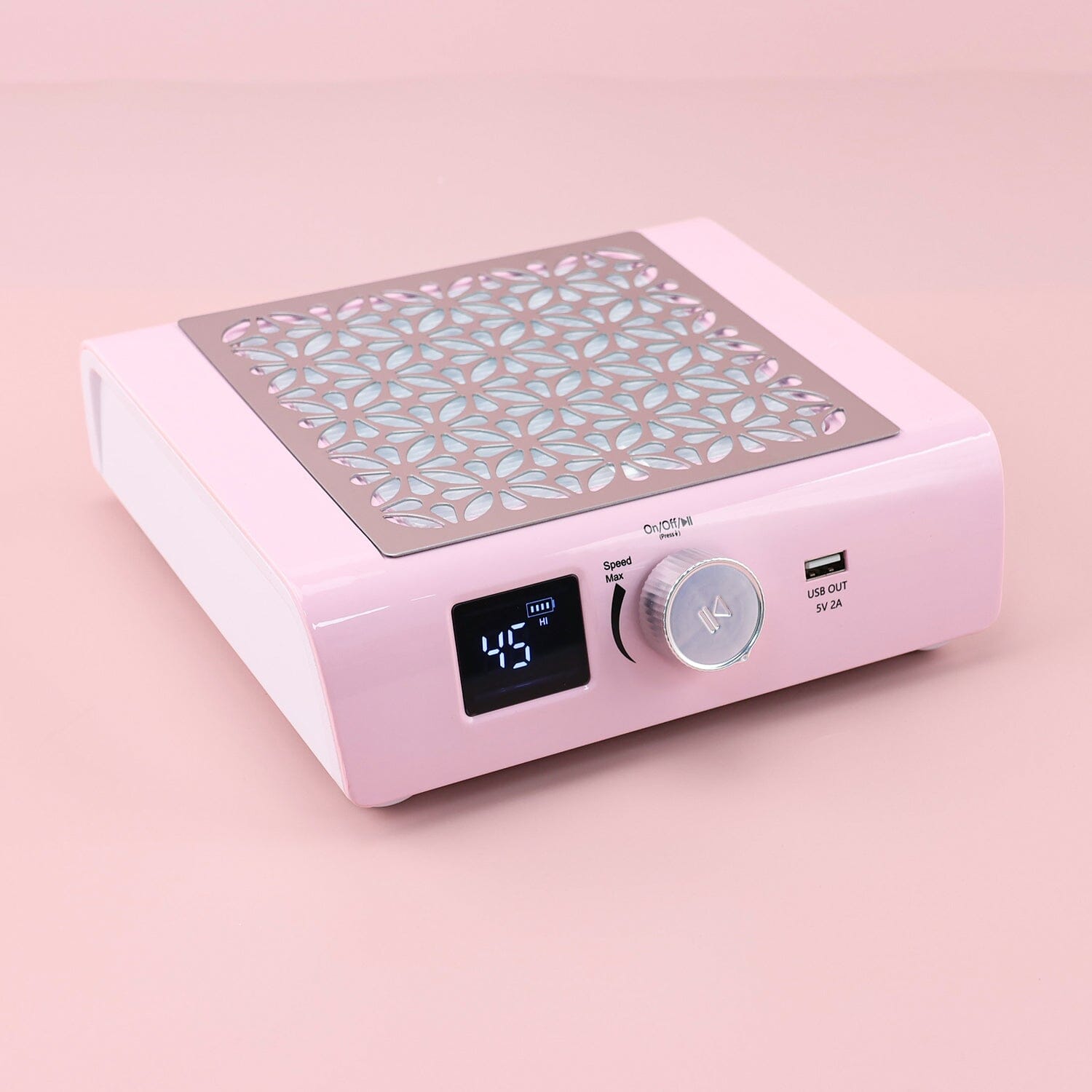 Brushless Pro Nail Dust Collector RechargeableSoft Pink