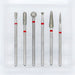 Diamond Set Nail Drill BitSet 6pcs - Fine