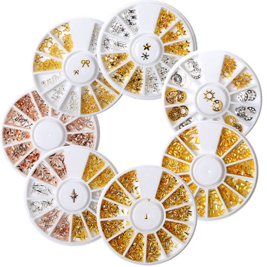 Gold & Silver Nail Art Decoration Wheels