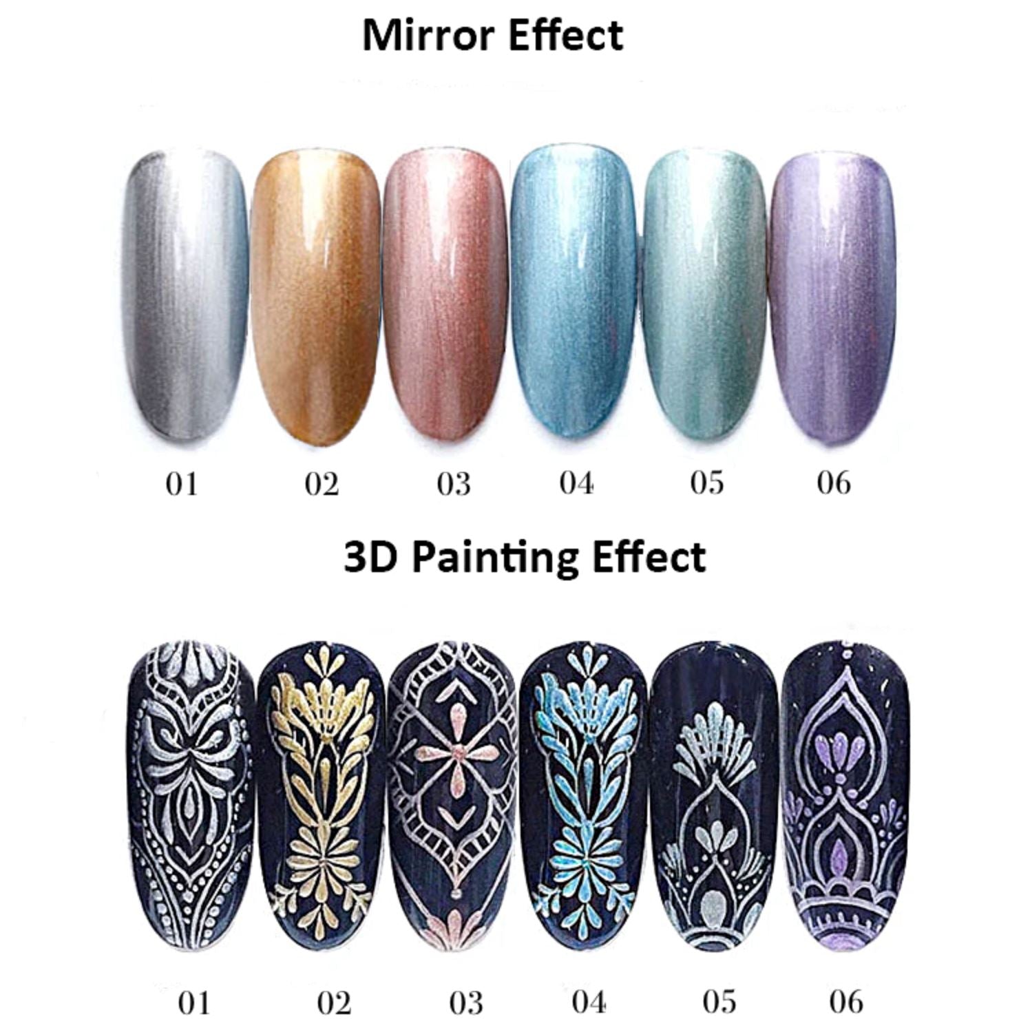 Metallic Mirror Chrome Gel