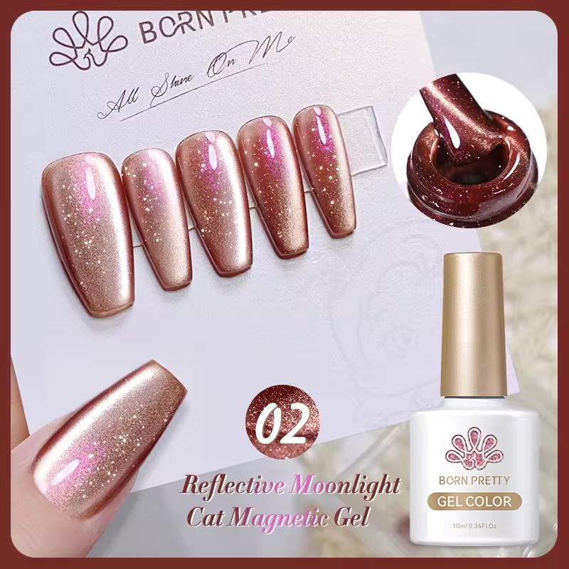 Moonlight Diamond Reflective Cat Eye Magnetic Gel Polish Born PrettyRM02