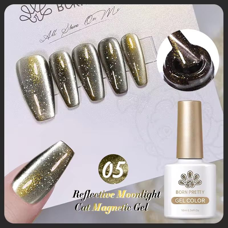 Moonlight Diamond Reflective Cat Eye Magnetic Gel Polish Born PrettyRM05