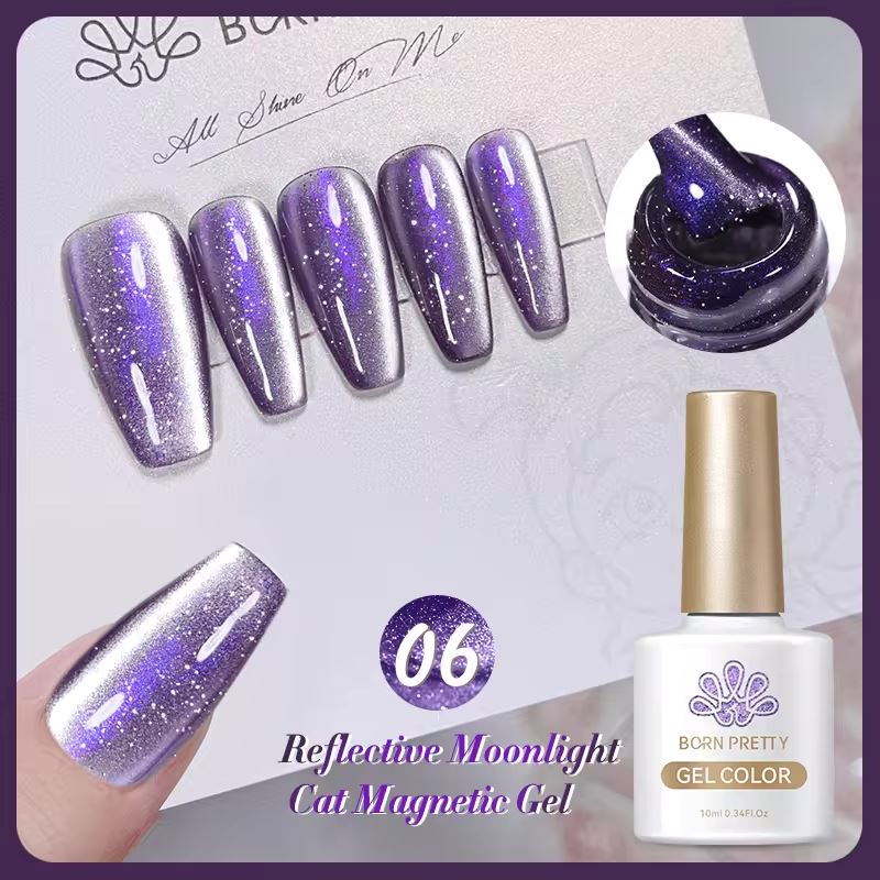 Moonlight Diamond Reflective Cat Eye Magnetic Gel Polish Born PrettyRM06