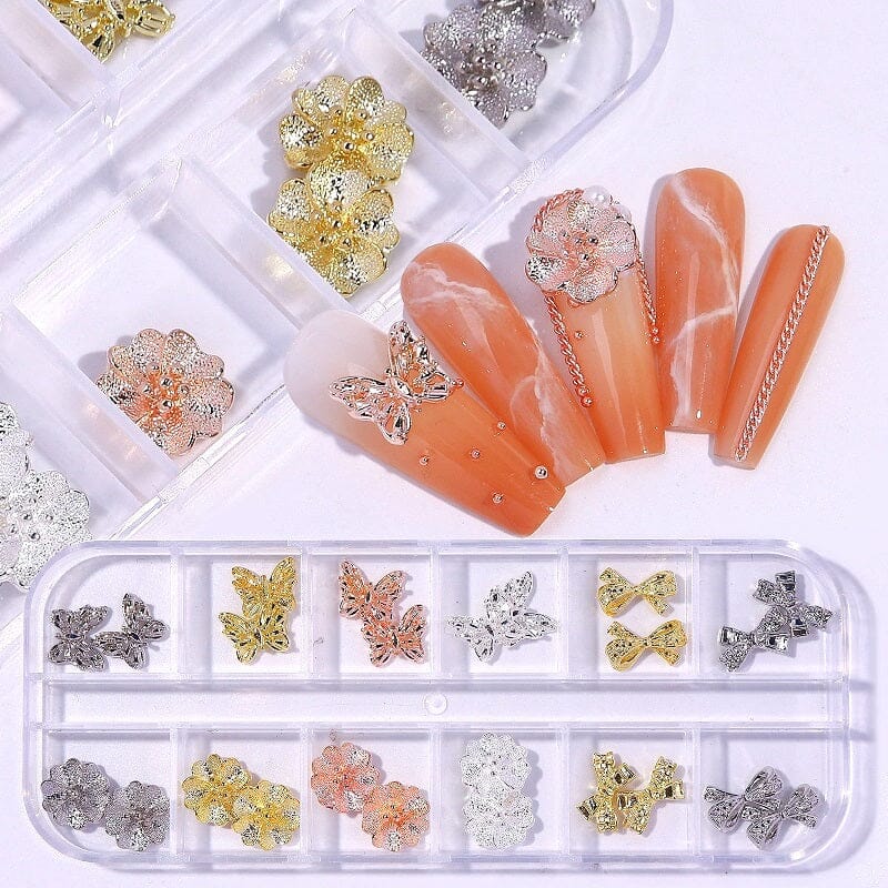 Nail Art 3D Decoration Charms Tray