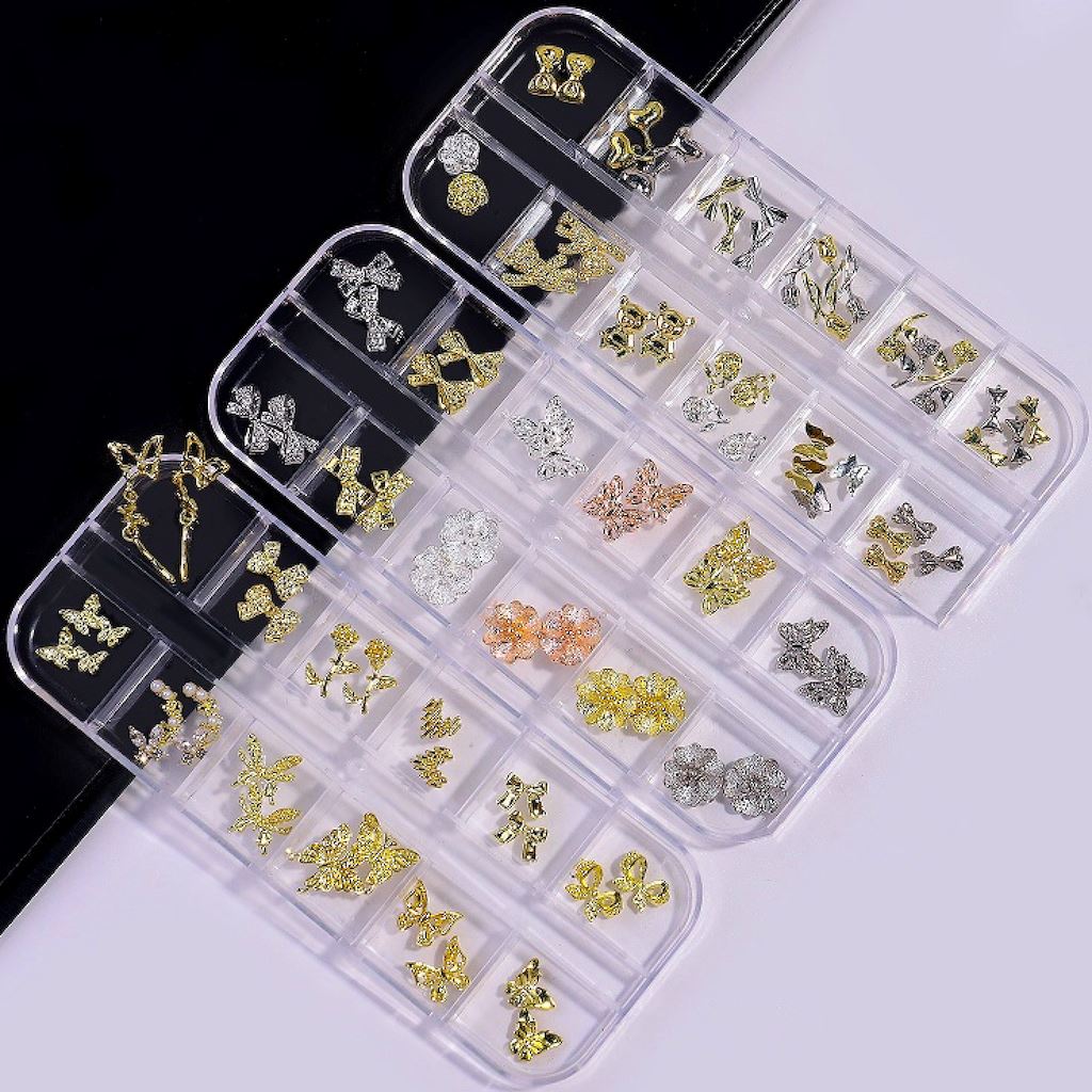 Nail Art 3D Decoration Charms Tray