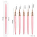 Nail Liner Brushes Ultra-Fine - Pink Set 5pcs