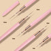 Nail Liner Brushes Ultra-Fine - Pink Set 5pcs