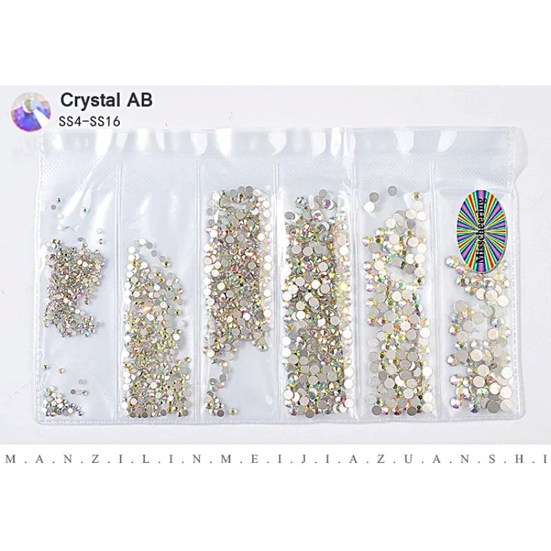 Nail Rhinestones Mixed Sizes PackNO.18 Crystal AB