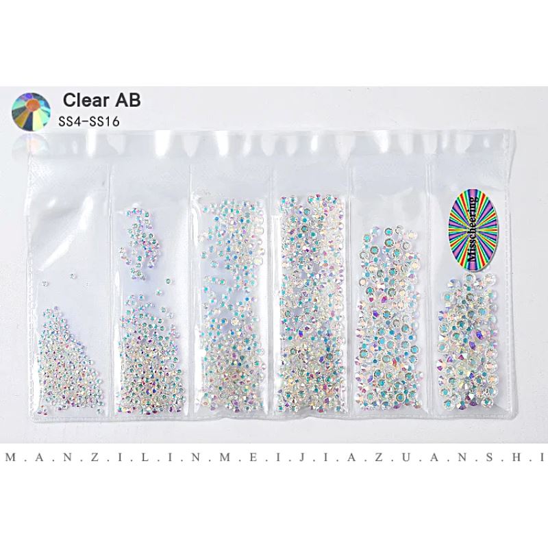 Nail Rhinestones Mixed Sizes PackNO.19 Clear AB