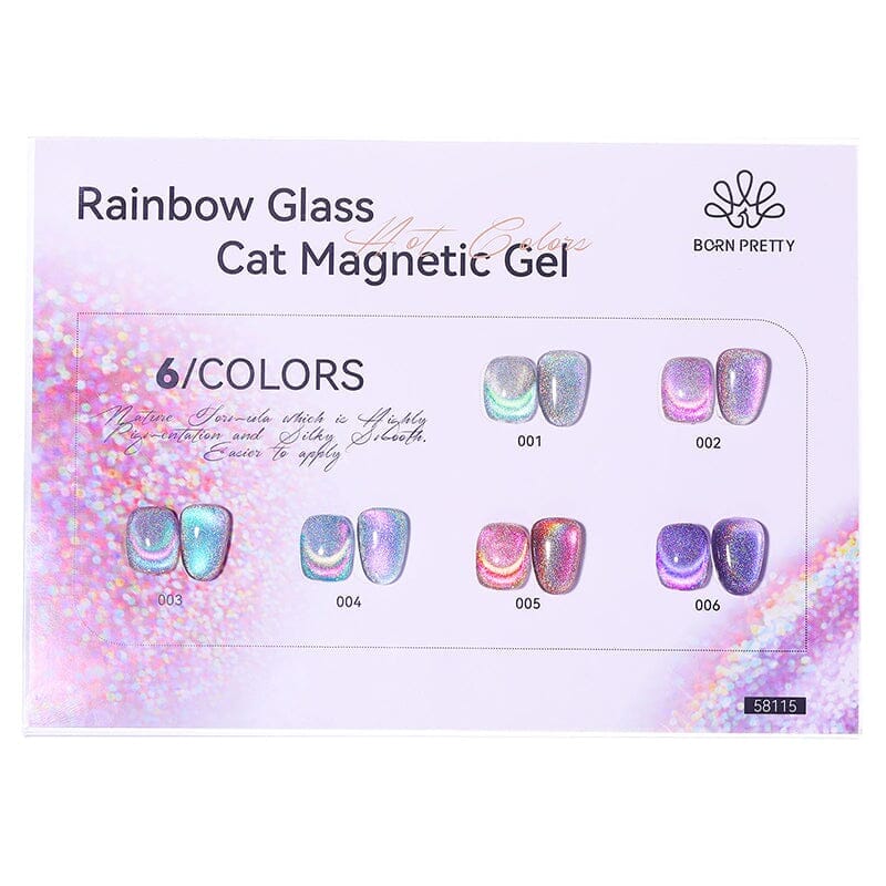 Rainbow Glass Cat Magnetic Gel Polish Born Pretty