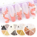 Rhinestones Pearls & Beads Nail Art Decoration WheelsPack 4 Jars(A+B+C+D)