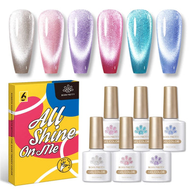 Sea Blue Cat Magnetic Gel Polish 6 Colour Set