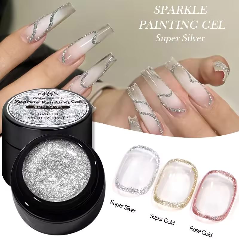 Sparkle Super Silver & Gold Painting Gel