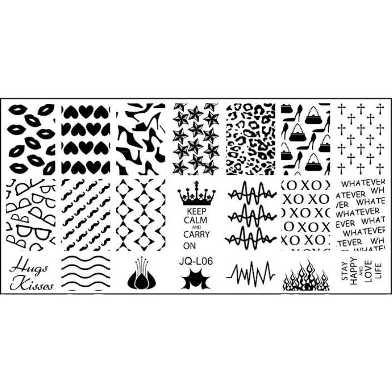 Stamping Plates Nail Art DesignsJQ-L06