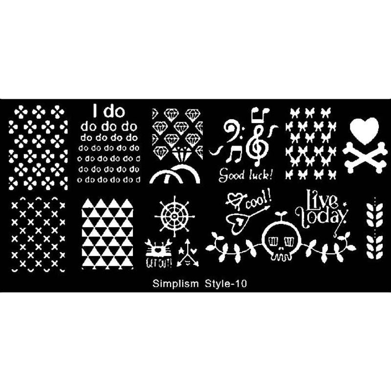 Stamping Plates Nail Art DesignsSimplism Style-10