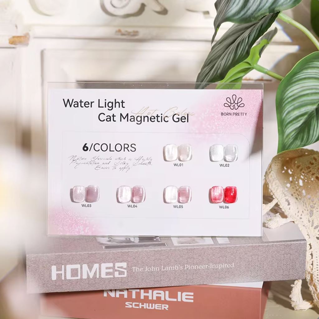 Water Light Cat Eye Magnetic Gel Born PrettyColour Chart Display