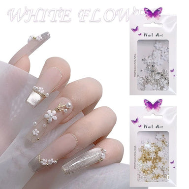3D Flower Nail Charms, 6 Grids 3D Nail Flowers Rhinestones for Acrylic  Nails, Acrylic Flowers for Nails with Gold Silver Beads Resin Floral Nail  Art