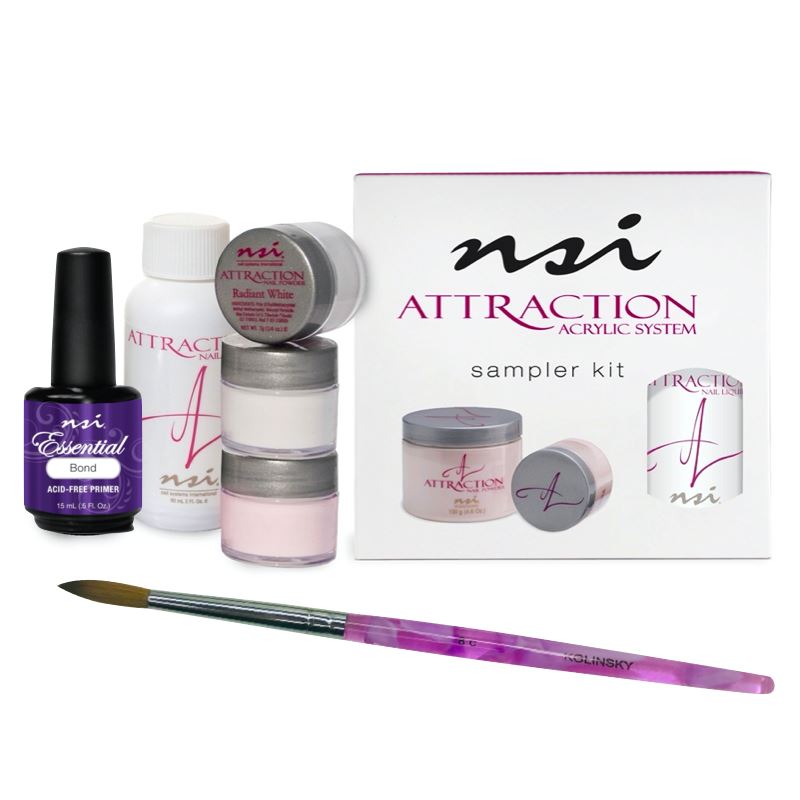 Acrylic SAMPLER KIT with Pink Brush #10 - NSI Australia