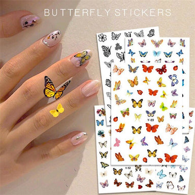 6 Sheets Multicolor LV Nail Stickers