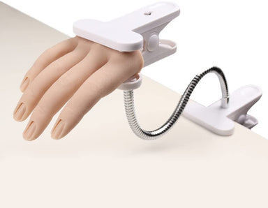 Silic Practice Hand with Stand Holder for Acrylic Nails, Fingers