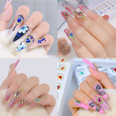 20 Pcs Flower Nail Charms For Acrylic Nails, 3d Nail Charms With