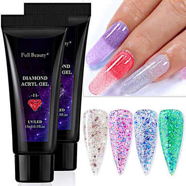 Glitter Diamond PolyGel - Gel In A Tube - NSI Australia