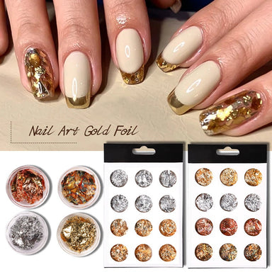 Black Friday 1box Irregular Gold Foil Nail Art Decoration | SHEIN ASIA