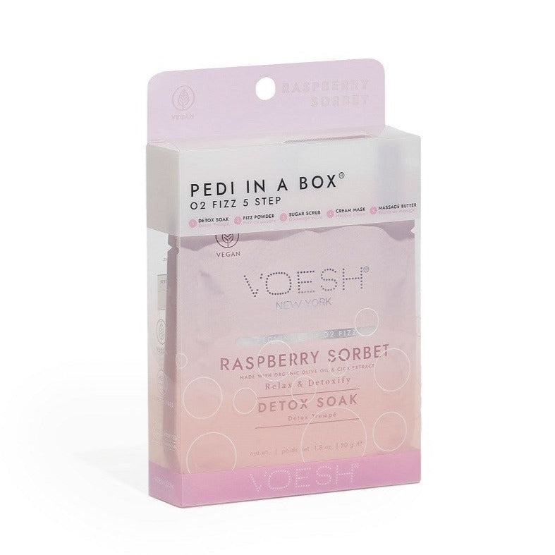 Pedi-in-a-Box Raspberry Sorbet - 5 Steps - Voesh - NSI Australia