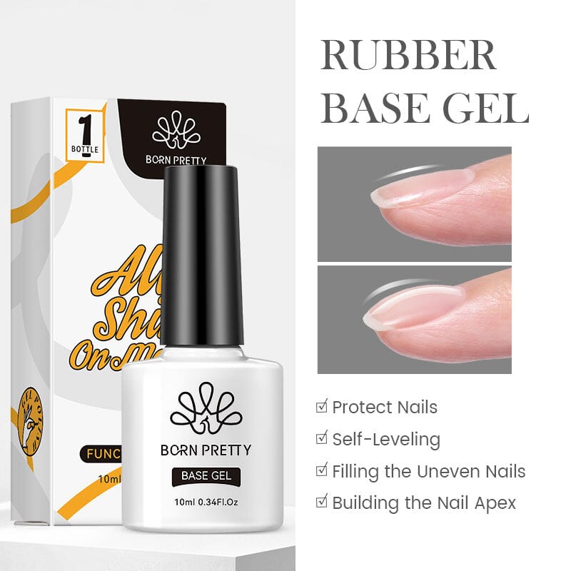 Rubber Base Gel Clear 10ml Born Pretty — NSI Australia